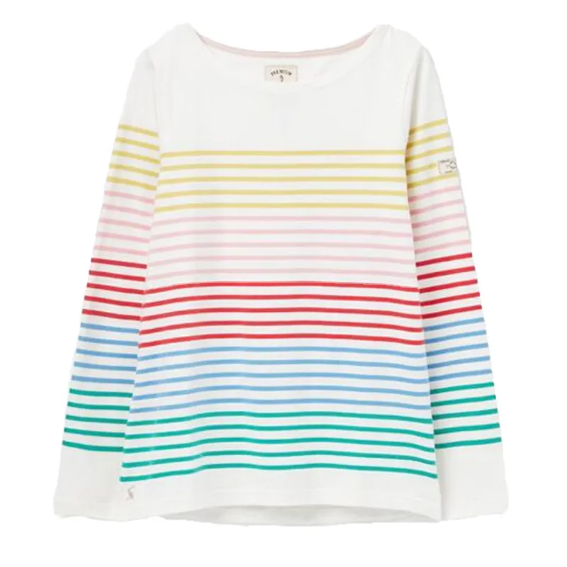 Joules Harbour Long Sleeve Jersey Top - Engineered Multi Stripe